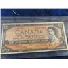 Image 2 : 1954 Cdn $50 Dollar Bill & Rare 1900 Sil ver Nickel