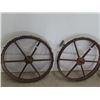 Image 2 : 4 Steel Wheels 2 Are 31" & 2 Are 20"