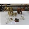 Image 1 : (SS)Elephant Ornaments, Wooden Ornaments, Brass, Glass & Swarowski