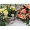 Image 2 : (SS) 10 Plastic Flower Arrangements & Copper Craft Mirror