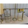 Image 2 : (SS) 2 Brass Stands, Table Brass Lamp & Floor Brass Lamp