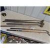 Image 1 : 7 Old Golf Clubs- 2 Wooden Handled