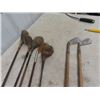 Image 2 : 7 Old Golf Clubs- 2 Wooden Handled