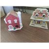 Image 2 : (SV) 8 Ceramic Christmas Village House Ornaments