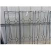 Image 2 : 8 Vintage Leaded Glass Pcs 11" x 30.5"