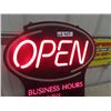 Image 2 : Open Light UP Sign w Digital Schedule of Open Times 20" X 25"