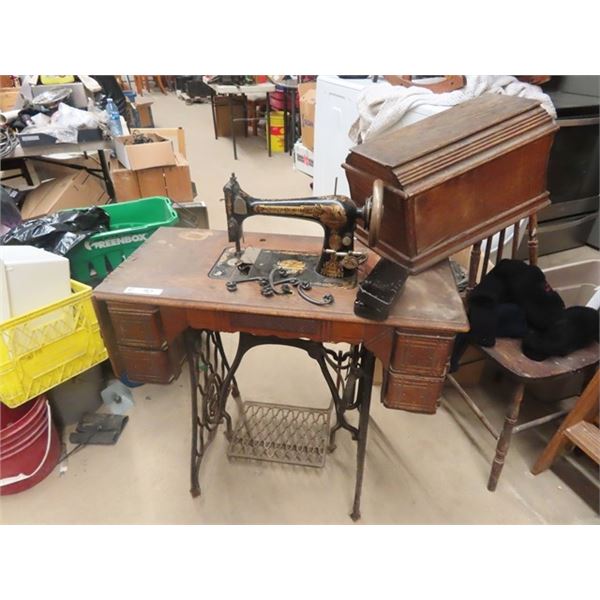 Singer Treadle Sewing Machine- Drawer Handles in Drawer