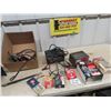 Image 1 : 2 Battery Chargers, Tire Repair, Spark Plugs, Battery Carrier, Booster End Clamps