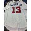 Image 2 : RONALD ACUNA JR. SIGNED ATLANTA BRAVES NIKE PRO JERSEY ( FANATICS COA)