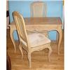 Image 1 : CARVED PICKLED OAK DESK & 2 CHAIRS #2250255