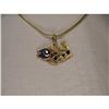 Image 1 : Estate 14K YG Gold Enamel Fish Pendant Charm #2250361