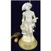 Image 1 : Bisque Man Roses Dove Figural Lamp Sculpture #2250650