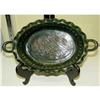 Image 1 : Redware Two Handled Bowl with Green Slip Glaze #2264551