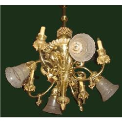 Transitional Gas-Electric Chandelier #2275972