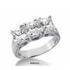 Image 1 : 1.20 carats PRINCESS CUT ring three Stone #2276280