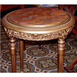 French coffee table stand gilt wood marble top #2276543