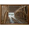 Image 1 : ORIG OIL PAINTING COVERED BRIDGE IN INDIANA #2287751