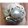 Image 1 : Older  LADIES SILVER & GREY PEARL RING #2297328