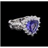 Image 1 : 1.95 ctw Tanzanite and Diamond Ring - 14KT White Gold