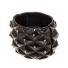 Image 4 : Chanel Black Enamel Stud Cuff Bracelet
