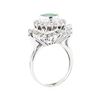 Image 4 : 2.84 ctw Emerald And Diamond Double Halo Ring - 14KT White Gold