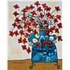 Image 1 : Avi Ben-Simhon Flowers Blue Vase
