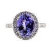 Image 1 : 4.46 ctw Tanzanite and Diamond Ring - Platinum