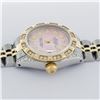 Image 5 : Rolex Ladies 2 Tone Pink MOP Diamond Lugs & Pyramid Datejust Wriswatch