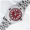 Image 2 : Rolex Ladies Stainless Steel 26MM Red Diamond Lugs 26MM Datejust Wristwatch With