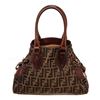 Image 1 : Fendi Brown Canvas Leather Tote Bag