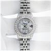 Image 3 : Rolex Ladies Stainless Steel Quickset Mother Of Pearl Diamond Lugs Jubilee Rolex