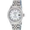 Image 2 : Rolex Ladies Stainless Steel White Diamond 26MM Oyster Perpetual Datejust Wristw