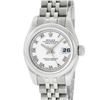 Image 3 : Rolex Ladies Stainless Steel White Roman Quickset Datejust 26MM Wristwatch