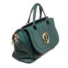 Image 2 : Gucci Green Leather 1973 Interlocking Shoulder Bag