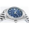Image 9 : Rolex Mens Stainless Blue Diamond 36MM Oyster Perpetual Datejust Wristwatch