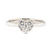 Image 2 : 0.41 ctw Diamond Heart Shaped Ring - 14KT White Gold