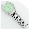 Image 6 : Rolex Mens Stainless Steel Green Diamond 36MM Oyster Perpetual Datejust