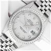 Image 1 : Rolex Mens 36 Silver Diamond Stainless Steel With Rolex Box