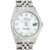 Image 1 : Rolex Mens Stainless Steel Mother Of Pearl Diamond 36MM Datejust Wristwatch