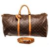 Image 1 : Louis Vuitton Brown Monogram Canvas Keepall 60cm Travel Bag