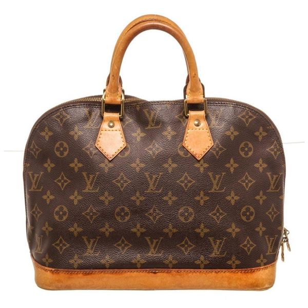 Louis Vuitton Brown Alma MM Satchel Bag