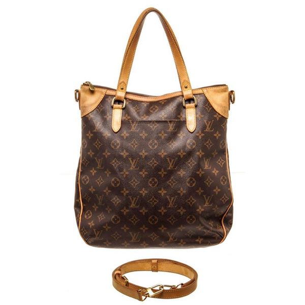 Louis Vuitton Brown Monogram Canvas Leather Odeon GM Crossbody Bag