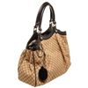 Image 2 : Gucci Brown Canvas Leather Sukey Medium Tote Bag
