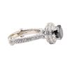 Image 2 : 2.40 ctw Black Diamond and Diamond Ring - 14KT White Gold