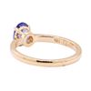 Image 3 : 0.98 ctw Blue Sapphire Ring - 18KT Rose Gold