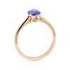 Image 4 : 0.98 ctw Blue Sapphire Ring - 18KT Rose Gold