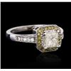 Image 1 : 14KT White Gold 1.31 ctw Diamond Ring