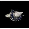 Image 1 : 14KT White Gold 1.90 ctw Sapphire and Diamond Ring