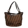 Image 1 : Fendi Brown Canvas Leather Tote Bag