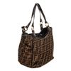Image 3 : Fendi Brown Canvas Leather Tote Bag